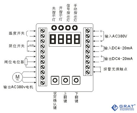 380V電動執(zhí)行器智能控制模塊接線圖